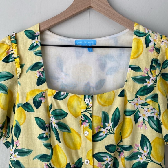 Drapes James Danielle Mini Dress Lemon Blossom 4 - Picture 2 of 9